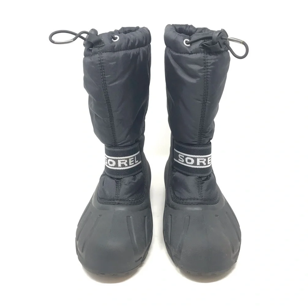 Sorel Size US 5 Kids Cub Cold Weather Boots Winter Snow Waterproof Black